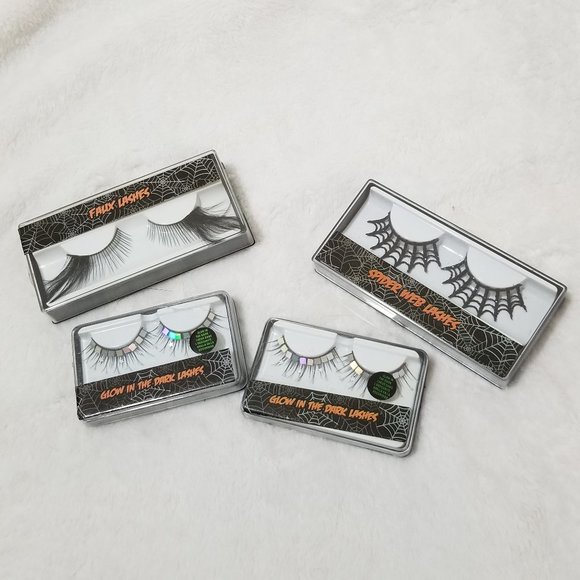 🎃 Halloween Eyelashes 4 Pair Bundle Lot Faux Lashes – New in Package 🕷 - Picture 1 of 9